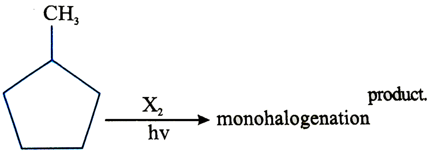 monohalogenation   Q. Which halogen will give the best yield of the monohalogenation product?