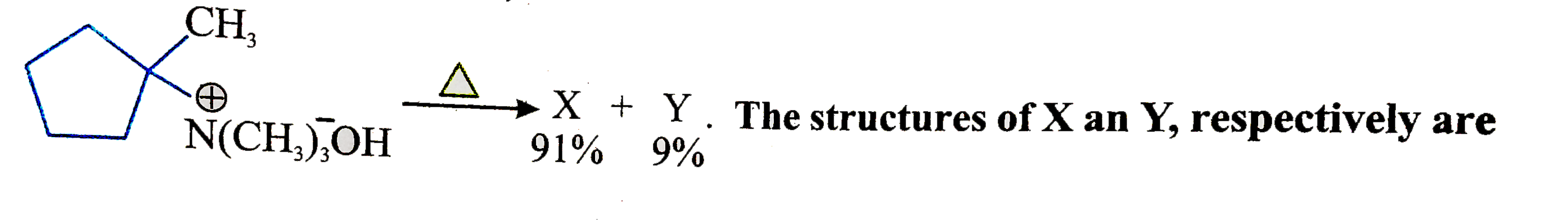 Two alkenes X(91%