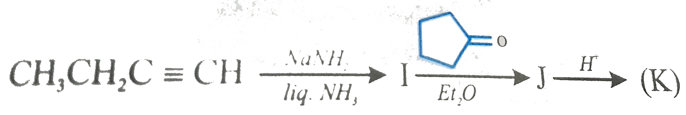 Product (K) of the above reaction is: