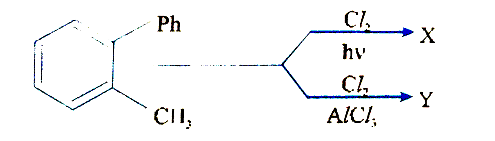 Consider the following reaction to answer the next three equestions.      Q. If the product 'X' is treated with AlCl(3) it undergoes an interamolecular friedel-craft reaction. The expected product P is