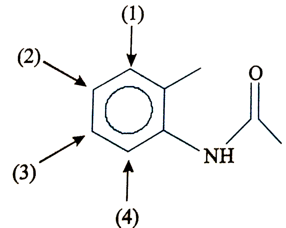 In this, sulhonation is most favorable at the carbon number.