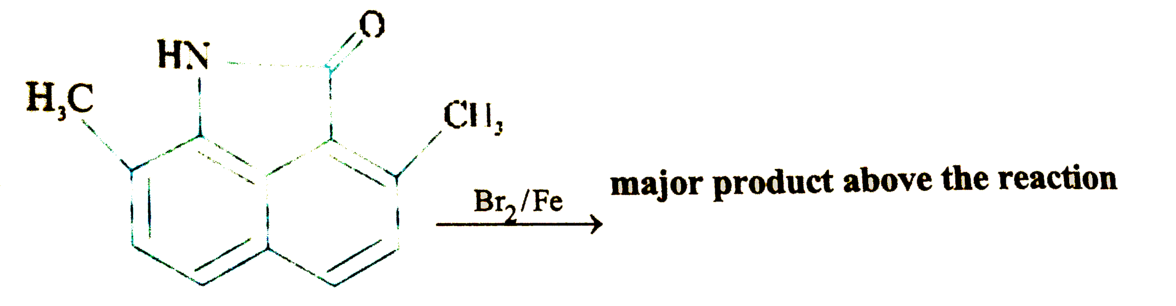 Major product above the reaction.