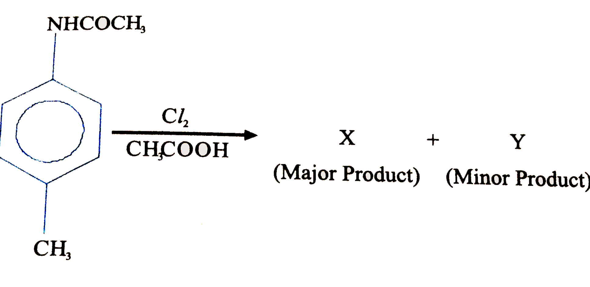 The possition number of 'Cl' in the major product of the reactio (locant)