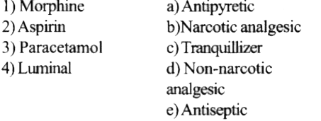 Match the following