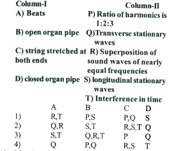 Match the following