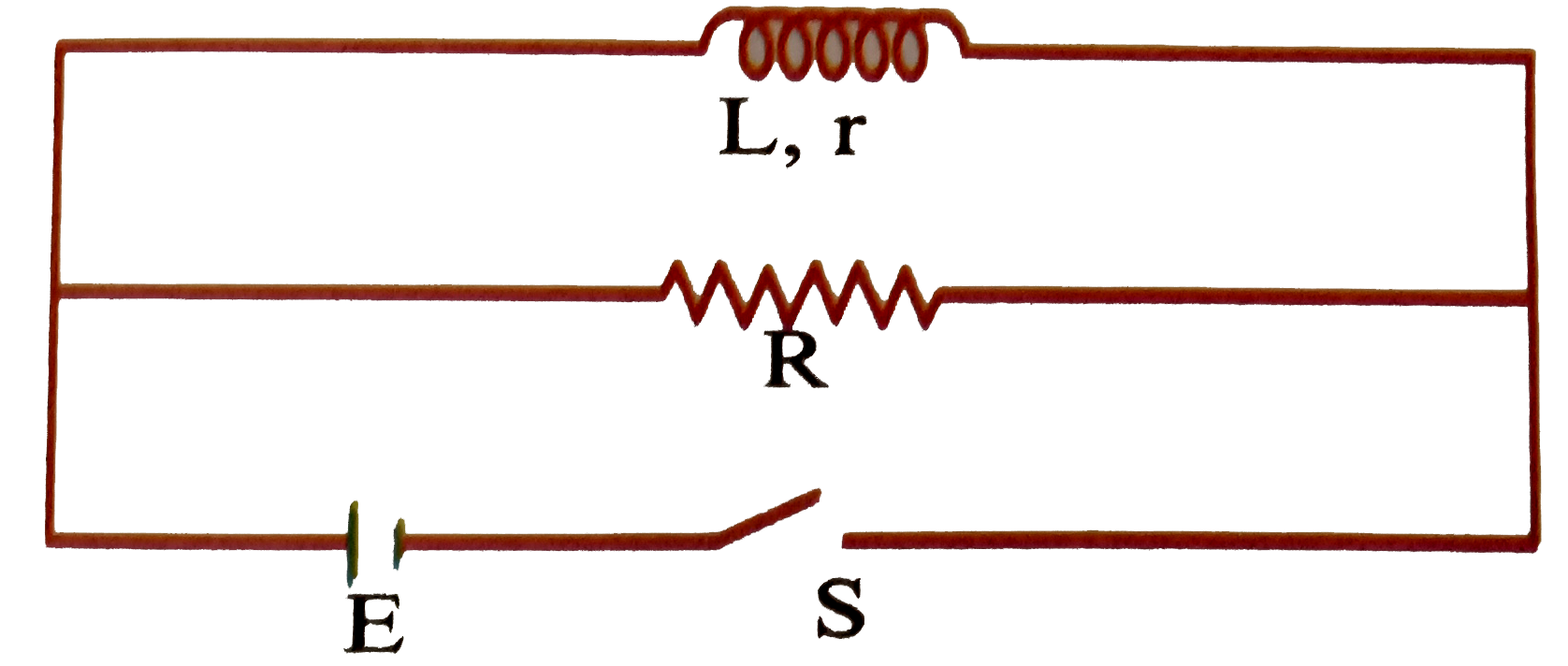 For the circuit shown, initially 'S' is closed for a long time so that steady has been reached. Then at t = 0, 'S' is opened, due to which the current decays to zero. The heat generated in inductor is.