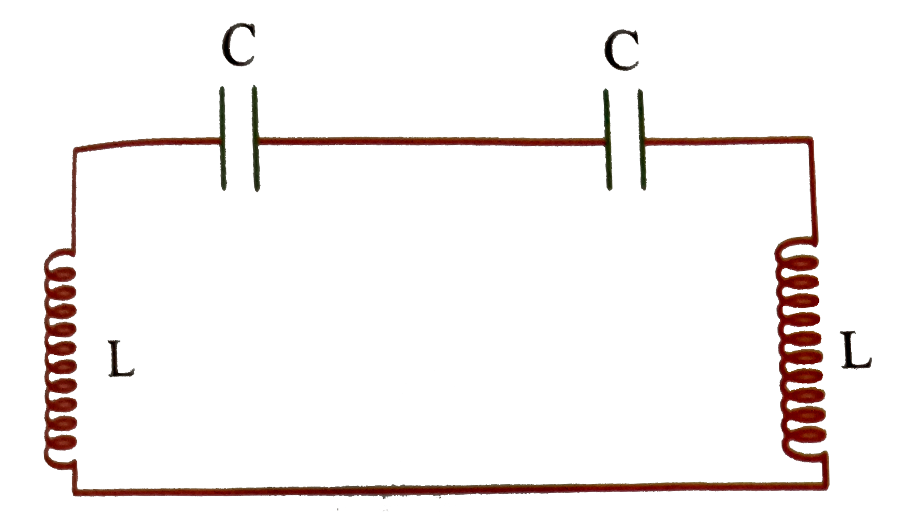 The natural frequency of the circuit shown in the figure is