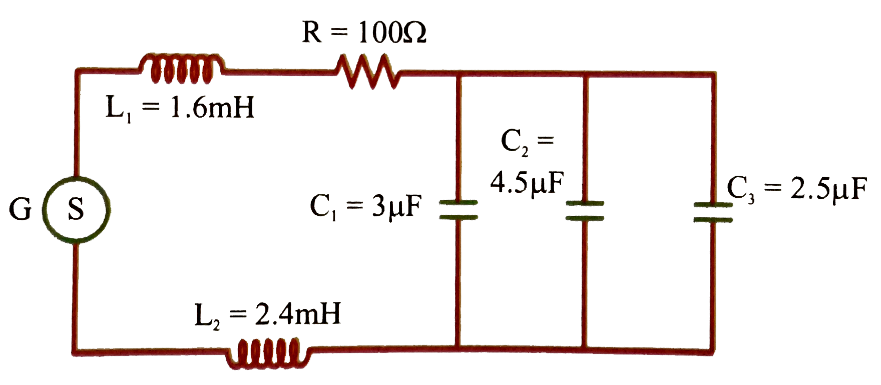 An ac generator G with an adjustable frequency of oscillation is used in the circuit, as shown.      To increase resonant frequency of the circuit, some of the changes in the circuit are carried out. Which changes would certainly result in the increase in resonnatn frequency ?