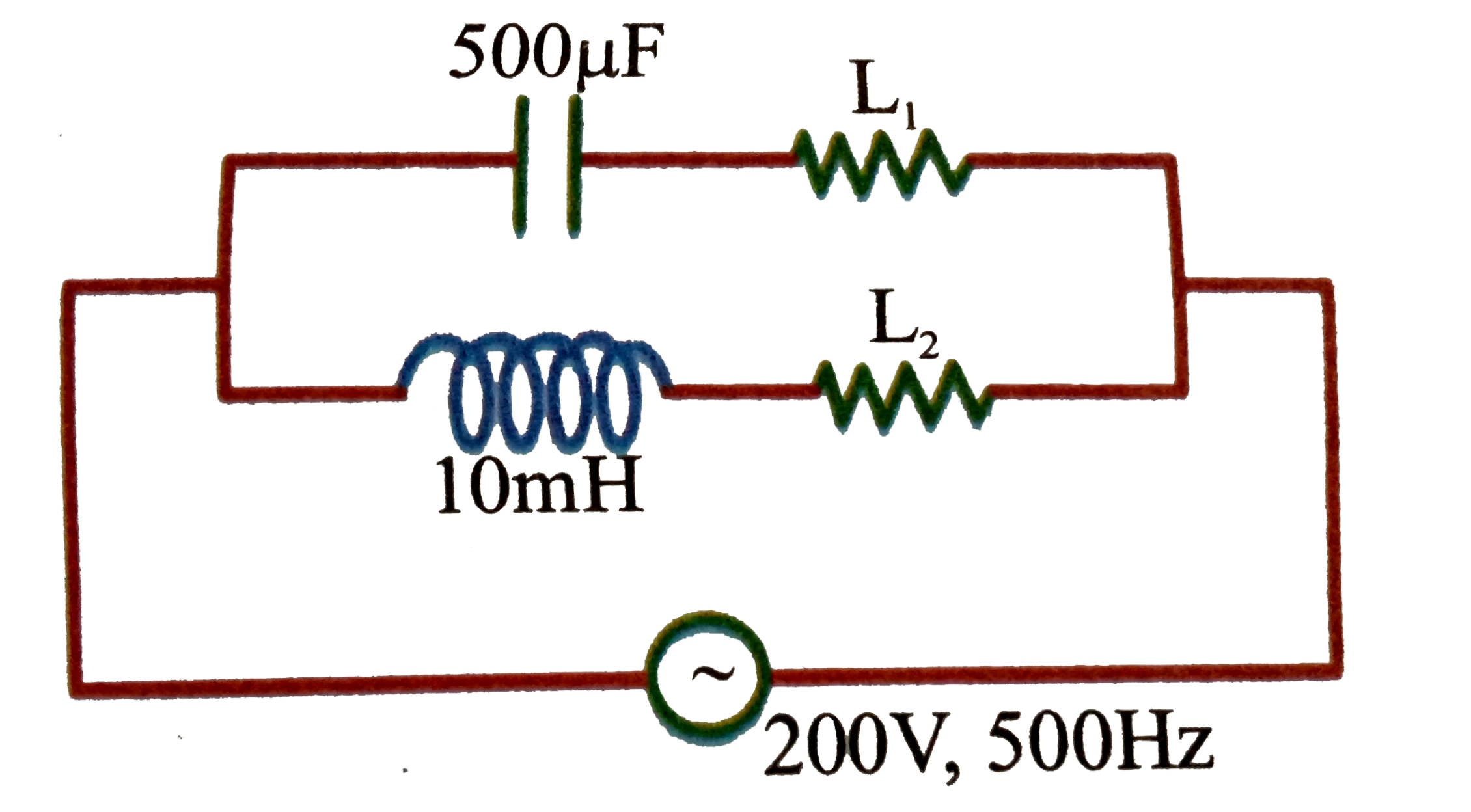 In the circuit shown in Fig. If both the lamps L(1) and L(2) are identical.