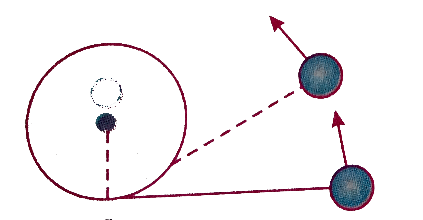 A ball is attached to a string that is attached to a pole. When the ball is hit, the string wraps  around the pole and the ball spirals inwards sliding on the frictionless surface. Neglecting air resistance, what happends as the ball swings around the pole?