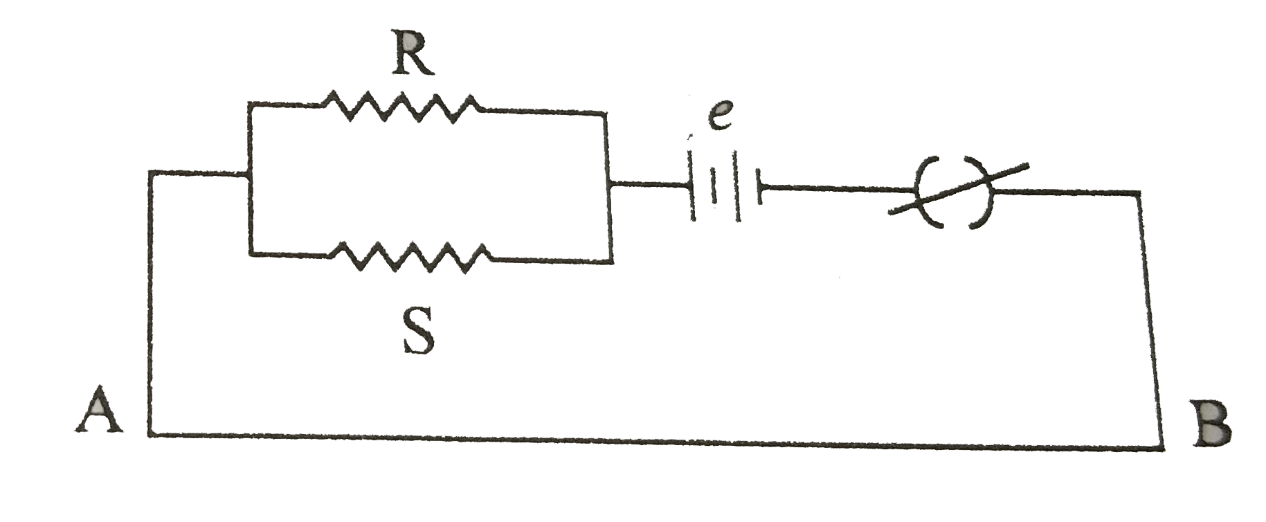 चित्र में एक पोटेशियोमीटर दर्शाया गया है जिसमे एक 2.0V और आंतरिक प्रतिरोध 0.40Omega का कोई सेल, पोटेशियोमीटर के प्रतिरोधक तार AB पर वोल्टता पात बनाए रखता है। कोई मानक सेल जो 1.02V  का अचर विद्युत वाहक बल बनाए रखता है (कुछ mA की बहुत सामान्य धाराओं के लिए) तार की 67.3cm लंबाई पर संतुलन बिंदु देता है। मानक सेल से अति न्यून धारा लेना सुनिश्चित करने के लिए इसके साथ परिपथ में श्रेणी 600kOmega का एक अति उच्च प्रतिरोध इसके साथ संबद्ध किया जाता है, जिसके संतुलन बिंदु प्राप्त होने के निकट लघुपथित कर दिया जाता है। इसके बाद मानक सेल को किसी अज्ञात विद्युत वाहक बल epsilon के सेल से प्रतिस्थापित कर दिया जाता है जिससे संतुलन बिंदु तार की 82.3cm लंबाई पर प्राप्त होता है।      क्या यह परिपथ कुछ mV की कोटि के अत्यल्प विद्युत वाहक बलों (जैसे कि किसी प्रारूपी तापवैद्युत युग्म का विद्युत वाहक बल) के निर्धारण में सफल होगी? यदि नहीं तो आप इसमें किस प्रकार संशोधन करेंगे?