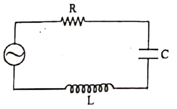 चित्र में एक श्रेणी LCR परिपथ प्रदर्शित किया गया है जिसमें L=5.0H,C = 80muF तथा R= 40Omega परिवर्ती आवृत्ति के 240V स्रोत के साथ जुड़े हुए हैं। गणना कीजिए     (ii)अनुनादी आवृत्ति पर धारा।