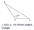Observe the figures given below and write the type of the triangle based on Its angles.