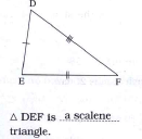 Observe the figures given below and write the type of the triangle based on its sides.