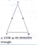 Observe the figures given below and write the type of the triangle based on its sides.
