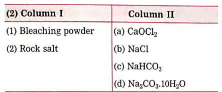 Match the columns: