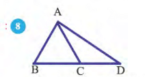 (picture) ABC সমবাহু ত্রিভুজে বর্ধিত BC বাহুর উপর বর্ধিত বাহুর উপর D যেকোনো একটি বিন্দু | প্রমাণ করো যে , angleBADgtangleADB