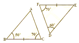 State whether the following triangles are congruent or not? Give reasons for your answer.