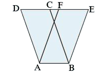 The area of parallelogram ABCD is 36 cm^(2) . Calculate the height of parallelogram ABEF if AB = 4.2 cm