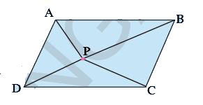 P is a point in the interior of a parallelogram ABCD. Show that   (i) ar (DeltaAPB) +ar (DeltaPCD)=1/2ar (ABCD)    (ii) ar(DeltaAPD)+ar (DeltaPBC)=ar(DeltaAPB)+ar(DeltaPCD)   (Hint : Throught , P draw a line parallel to AB)