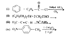 Write the structures of products of the following reactions,