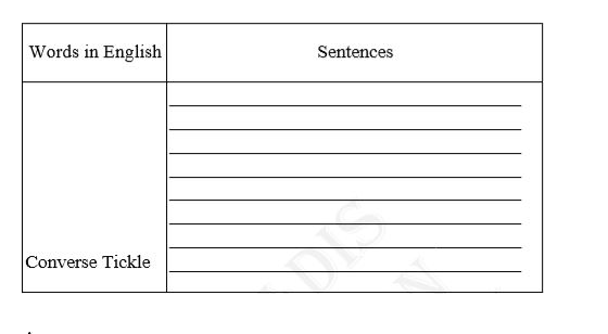 Make a class dictionary with words from the story. Try to   find suitable words for them in your mother tongue. Say these words   aloud.   Then make sentences with those words in your class dictionary.