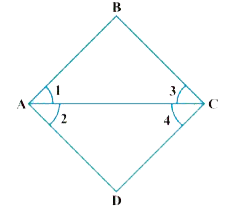 निम्नलिखित में से प्रत्येक प्रश्न को उपयुक्त यूक्लिड की अभिगृहीत का प्रयोग करते हुए, हल कीजिए:    आकृति में, /1= /2 और /2 = /3  है। दर्शाइए कि /1= /3 है।
