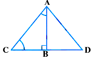 आकृति में, ABC एक समकोण त्रिभुज है, जिसका कोण B समकोण इस प्रकार है कि angle BCA = 2 angle BAC   है। दर्शाइए कि कर्ण AC = 2BC है।