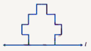 दी हुई आकृति को पूर्ण कीजिए ताकि प्राप्त पूर्ण आकृति का रेखा l एक सममित रेखा हो जाए