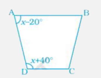 Find the value of x in the trapezium ABCD given below.