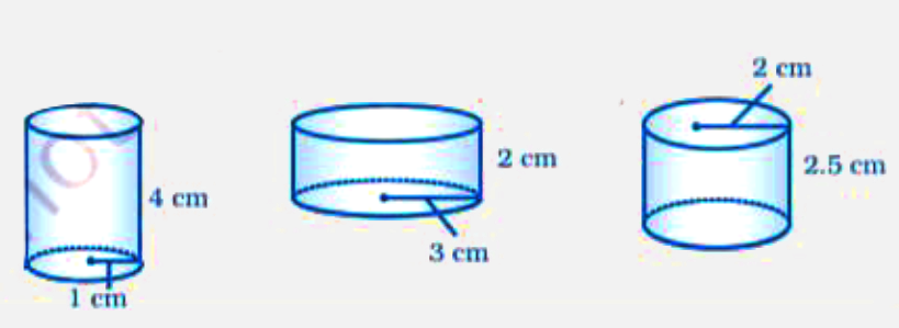 Find the volume of each cylinder.   Use for pi round to the nearest tenth.