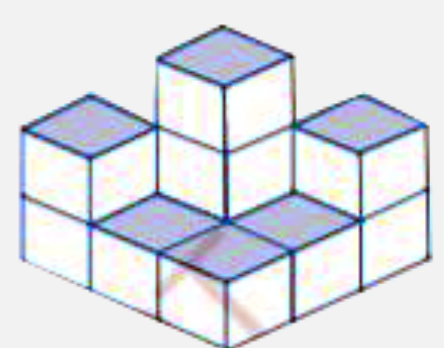 Find the number of cubes in the base layer of the following figure.