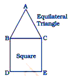 A square and an equilateral triangle have a side in common. If side of triangle is 4/3   cm long, find the perimeter of figure provided below.