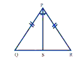 In Figure, PS is the bisector of ∠P and PQ = PR. Then ∆PRS and ∆PQS are congruent by the criterion