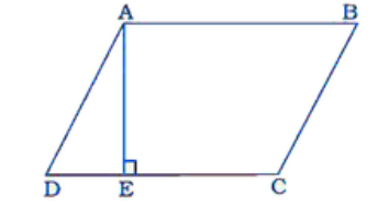 In Fig. 9.10, ABCD is a parallelogram, in which AB = 8 cm, AD = 6 cm and altitude AE = 4 cm. Find the altitude corresponding to side AD.