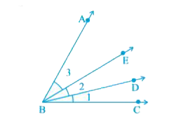 Name the following angles of Fig. 2.29, using three letters :      angle1