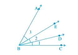 Name the following angles of Fig. 2.29, using three letters :      angle1+angle2