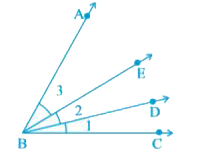 Name the following angles of Fig. 2.29, using three letters :      angleCBA-angle1