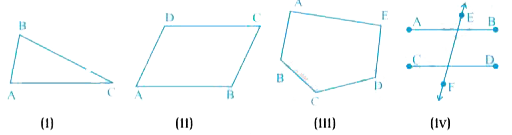 Name the point and then the line segments in each of the following figures (Fig. 2.30):