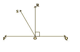 In the given figure bar(PQ)  is a line. Ray bar(OR) is perpendicular to line bar(PQ) . bar(OS) is another ray lying between rays bar(OP) and bar(OR) . Prove that  angleROS = (1)/(2)  angleQOS − anglePOS