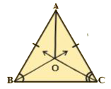In an isosceles triangle ABC, with AB = AC, the bisectors of / B and / C intersect each other at O. Join A to O. Show that :   (i) OB = OC (ii) AO bisects /A