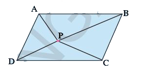 P is a point in the interior of a parallelogram ABCD. Show that   (i) ar (DeltaAPB) +ar (DeltaPCD)=1/2ar (ABCD)    (ii) ar(DeltaAPD)+ar (DeltaPBC)=ar(DeltaAPB)+ar(DeltaPCD)   (Hint : Throught , P draw a line parallel to AB)