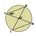 In the figure angle BAD = 40^@ then find angle BCD