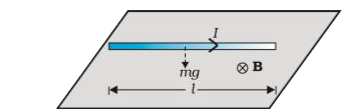 A straight wire of mass 200 g and length 1.5 m carries a current of 2 A. It is suspended in mid-air by a uniform horizontal magnetic field B . What is the magnitude of the magnetic field?