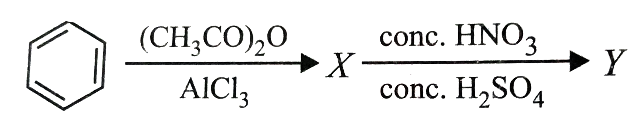 Identify the products (X) and (Y) in the given  reaction: