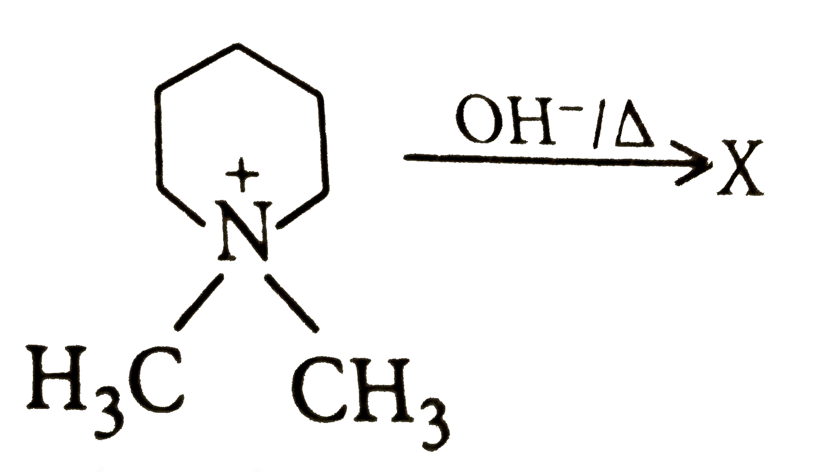 In the following reaction      The organic product X has the structure