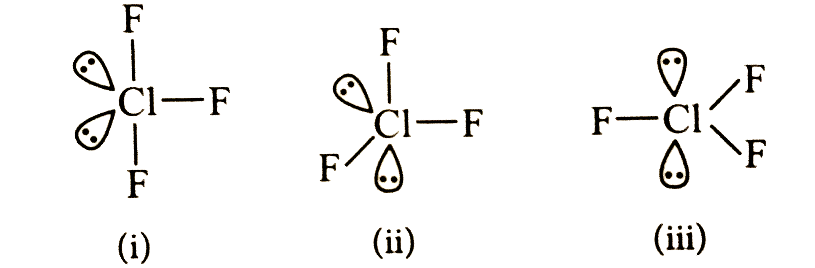 The most stable shape of ClF(3) is shown by