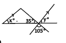 In the adjacent figure the arrow head segments are parallel then find the value of x and y.