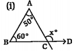 In the given triangles, find out anglex, angley and anglez: