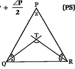 In the adjacent figure, the bisectors of /Q and /R of /\PQR bisect at 'T.' Show that /T=90^@+/P/2